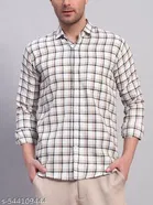 Cotton Blend Checked Shirts for Men, Multicolor 