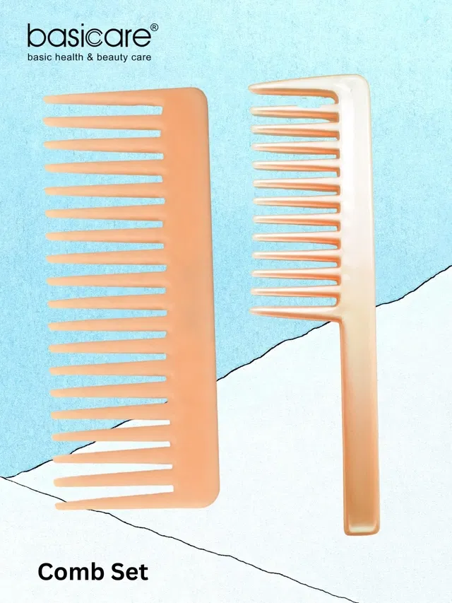 Basicare  Wide Tooth Detangling Comb Pack of 2