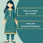 Crepe Unstitched Suit for Women, Blue 