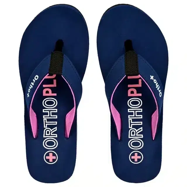 Ortho+ Orthopedic Slipper for Women (Blue, 7)