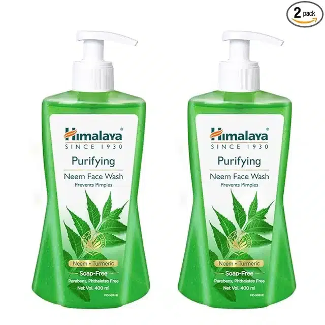 Himalaya Herbals Purifying Neem Face Wash (Pack of 2, 200 ml)