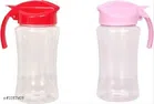 Plastic Oil Dispenser Bottle (Pink & Red, 1000 ml) (Pack of 2)
