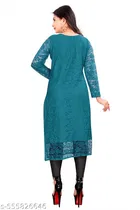 Net Kurti for Women,  Teal  