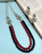 Premium Quality  Pearl And Kundan Necklace Set for Women, Red