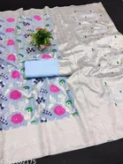 Cotton Linen Zari Woven Saree for Women 