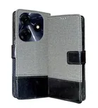 Artificial Leather Flip Cover For Tecno Spark Go 2024 