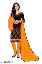 Crepe Printed Unstitched Suits Fabric for Women 