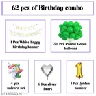 62 Pcs 1st Birthday Decoration kit, Multicolour, Set of 1