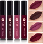 NOY Non Transfer Longlasting Liquid Matte Lipstick (NL112) (Wine, Coffee Wine, Purple, Maroon) (16 ml) (Pack Of 4)