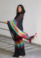 Cotton Linen Printed Saree for Women 