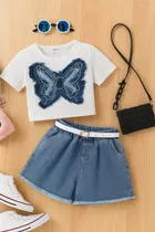 Polycotton Printed Clothings Set for Girls 