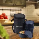 Infinite 3 Stainless Steel Microwave Safe Leak Proof Insulated Fabric Full Meal Lunch Box 