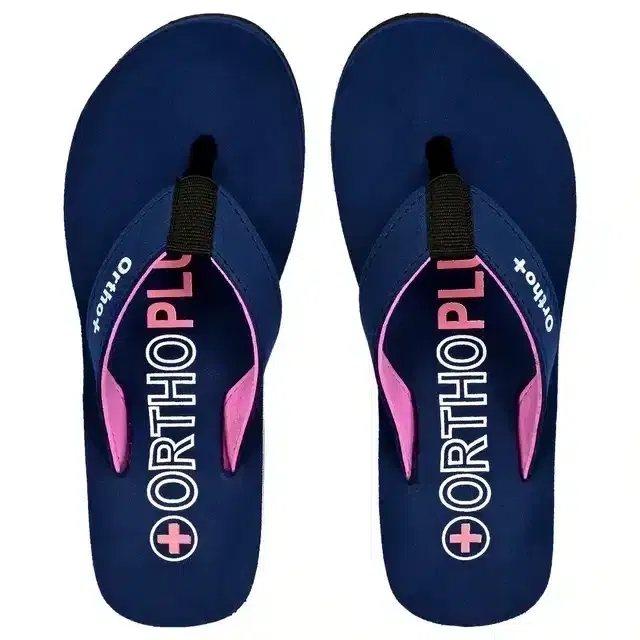 Ortho+ Orthopedic Slipper for Women (Blue, 8)