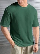 Round Neck Structured T-Shirt for Men 