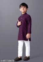 Bandhani Embroidered Rayon Kurta Sets for Girls 