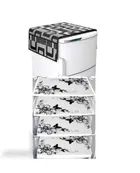 Knit Printed Fridge 4 Pcs Mat with Top Cover 