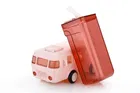 Plastic Bus Shape Sipper Bottle for Kids, Multicolor 