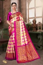 Khadi Silk Printed Saree for Women 