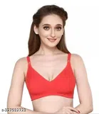 Cotton Blend Non Padded Solid Bra for Women (Multicolor, 32A)