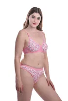 Pibu वीमेन कॉटन ब्रा पैंटी सेट 