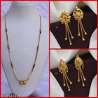 Alloy Mangalsutra with 2 Pair Earrings for Women 