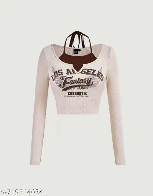 Lycra Top for Women, White (S)