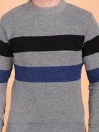 Full Sleeves Sweater For Men, Grey Melange 