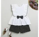 Hosiery Cotton Sleeveless Top with Pant Clothing Set for Girls 