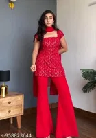 Ethnic Motif Kurti Dupatta Set for Women 