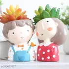 Terracotta Decorative Cute Girls Plant Holder for Home Decor 