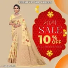 Cotton Linen Zari Woven Saree for Women 