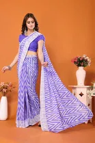 Georgette Printed Saree for Women 