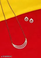 Alloy Mangalsutra with Earrings for Women 
