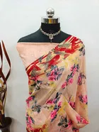 Kanooda Prints Georgette Women Saree With Un-stitched Blouse 