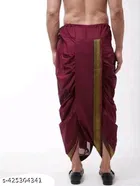 Cotton Silk Dhotis for Men, Pack of 2 