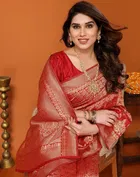 Banarasi Silk Zari Woven Saree for Women 