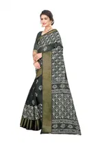 Cotton Flower Printed Saree for Women 
