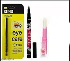 Eye Liner with Kajal & Magic Lip Balm (Multicolor, Set of 3)