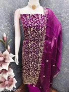 Georgette Punjabi/All Over Suits for Women, Floral Embroidered 