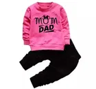 Hosiery Clothing Set for Kids (Pink & Black, 0-3 Months)