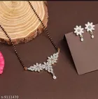 Alloy Mangalsutra with Earrings for Women 