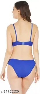 Cotton Blend Solid Lingerie Set for Women 