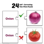 Match Pair Vegetables Jigsaw Puzzle for Kids | Educational Learning Toy to Identify Vegetable Names | Brain Development & Problem-Solving Game | Preschool, Kindergarten & Nursery | Ideal Birthday & Gift Toy