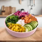 DINE SMART-Melamine Spiral Bowl (6 Inch, Peach, Pack of 1)