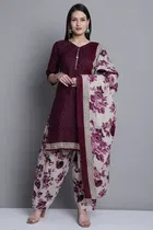 Cotton Printed Kurta with Pant & Dupatta 