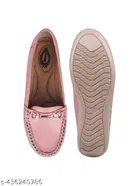 Shoetopia Solid Synthetic Loafers for Girls 