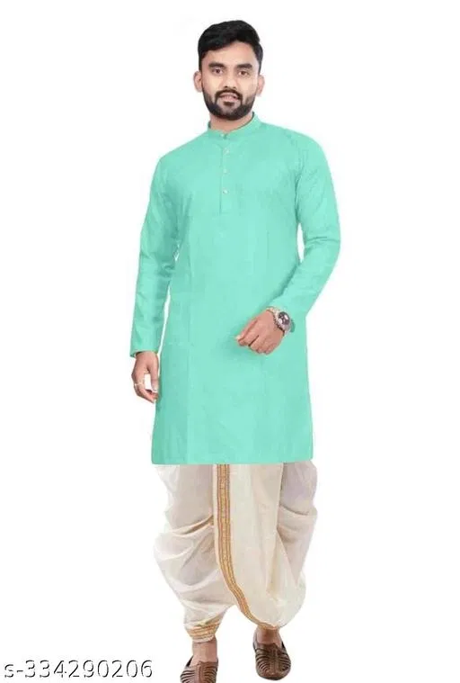 Kurta for Men (Mint Green, XXL)