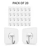 Plastic Wall Hooks, Transparent 