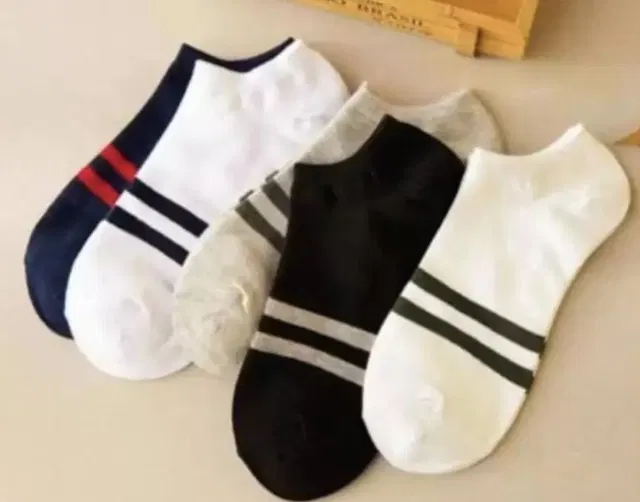 Cotton Ankle Length Socks for Men (Multicolor, Free Size) (Pack of 5)