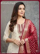 Silk Blend Embroidered Punjabi/All Over Suits for Women 